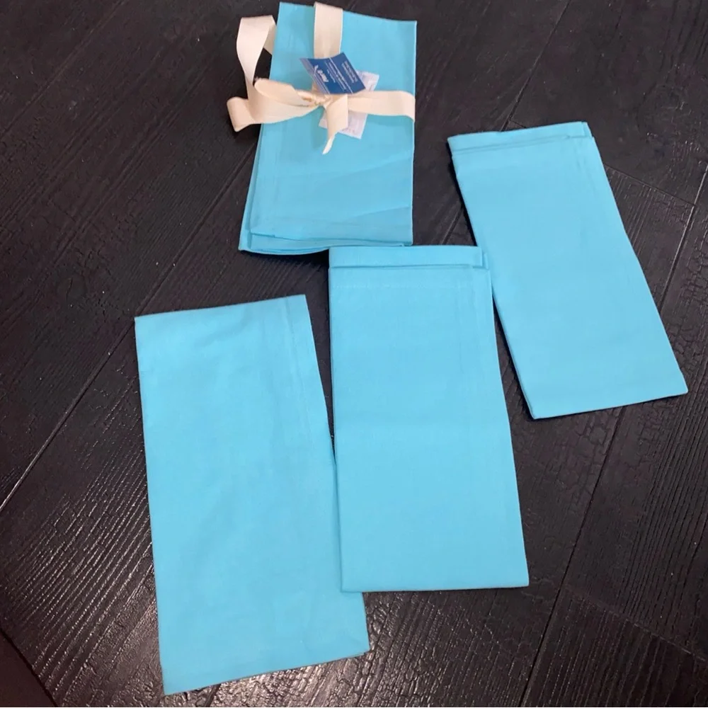 Pier 1‎ Imports Blue Cotton Napkin Set Of 4 NWT
